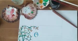 espace de travail pour les calligraphies du scriptorium poétique